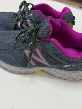 New Balance Women's Gray and Pink 510v3 Athletic Running Shoes
